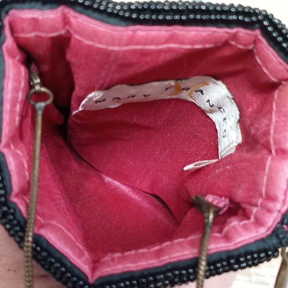 Mary Frances Queen of Everything Hand Beaded Leopard Floral Crossbody Whimsygoth - Picture 5 of 15